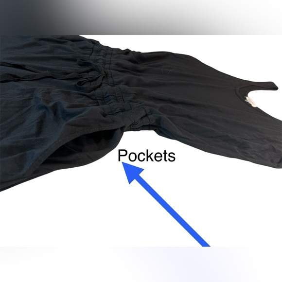 Michael Stars Women's Theo Tank Jumpsuit with Pockets, Solid Black, Size 2x - Picture 12 of 13